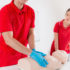 First Aid Training - Cardiopulmonary resuscitation. First aid course.