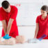 First Aid Training - Cardiopulmonary resuscitation. First aid course.